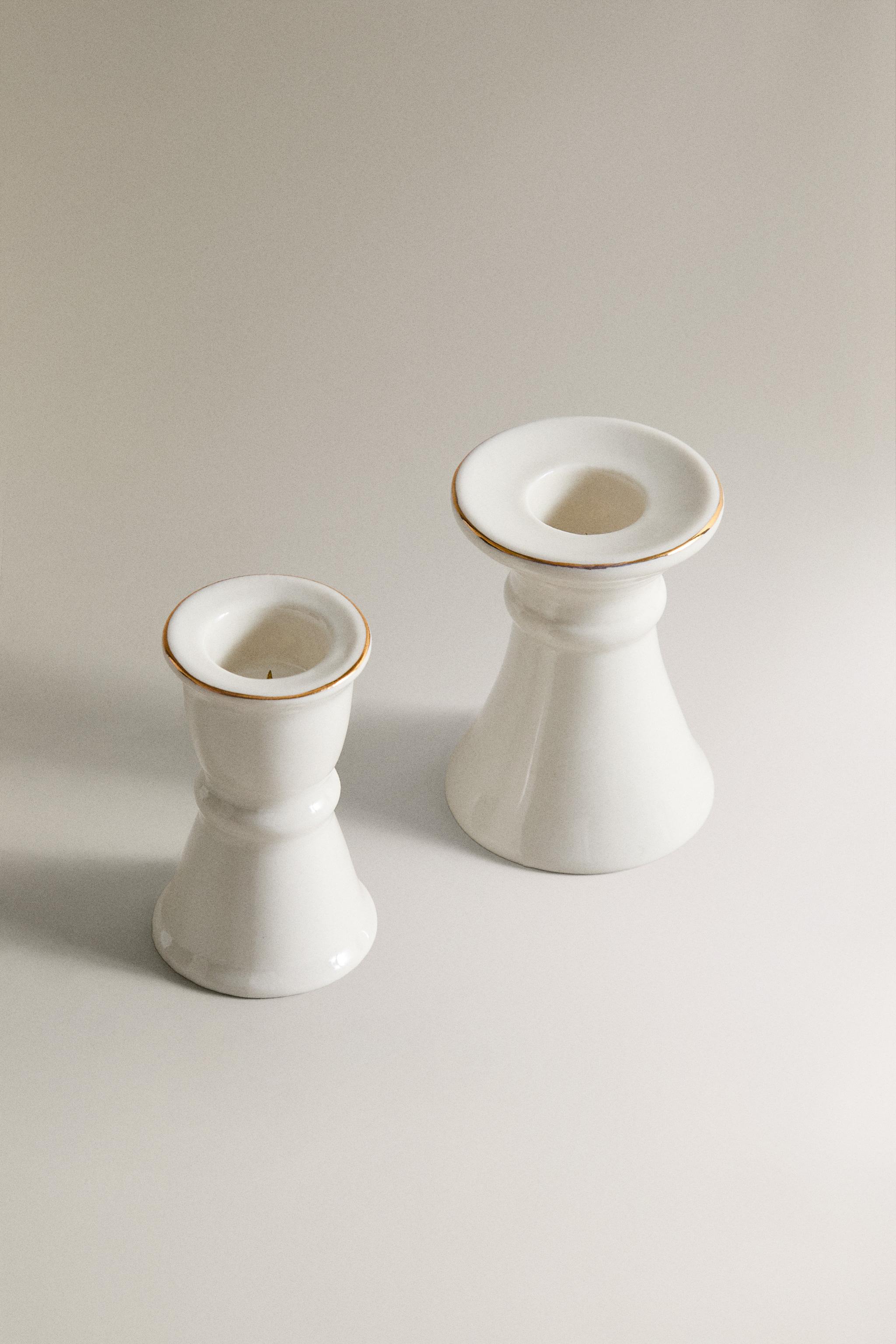 CHRISTMAS PORCELAIN TEALIGHT HOLDER WITH RIM